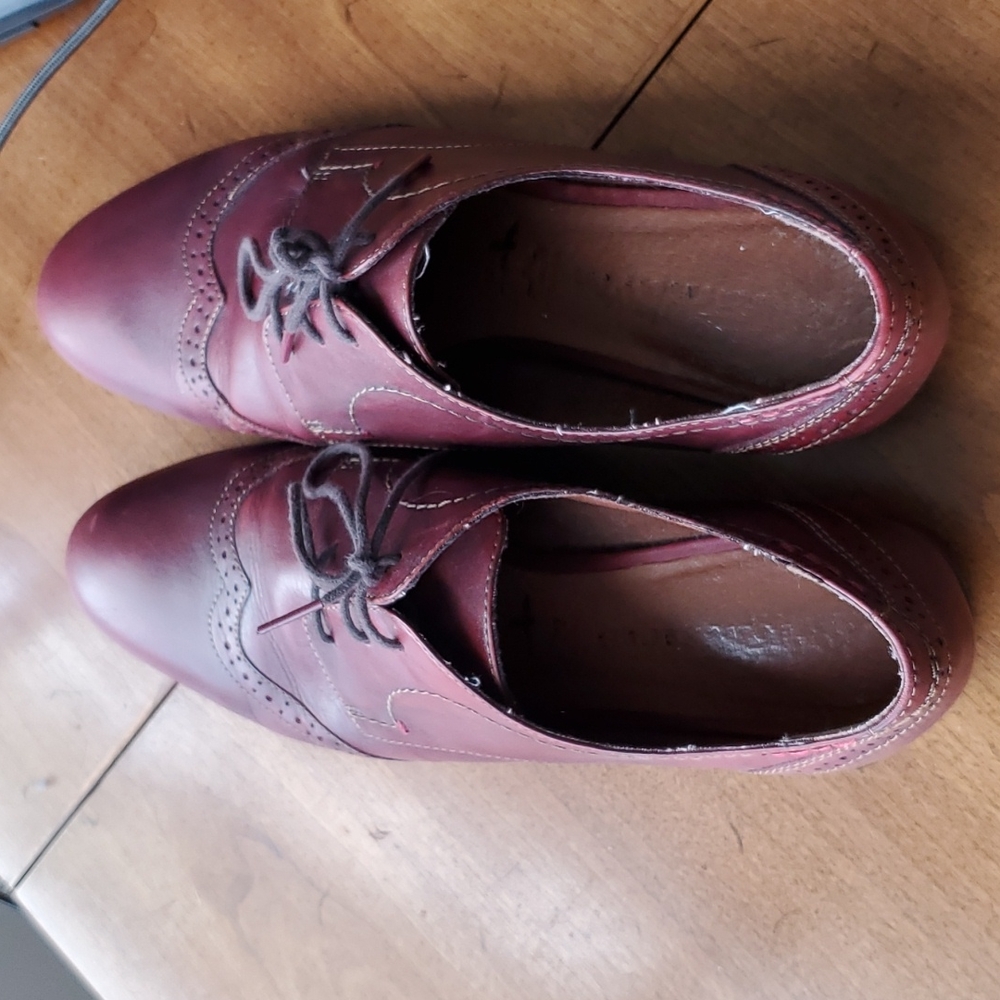 Tamaris, red, lace up flats, 39